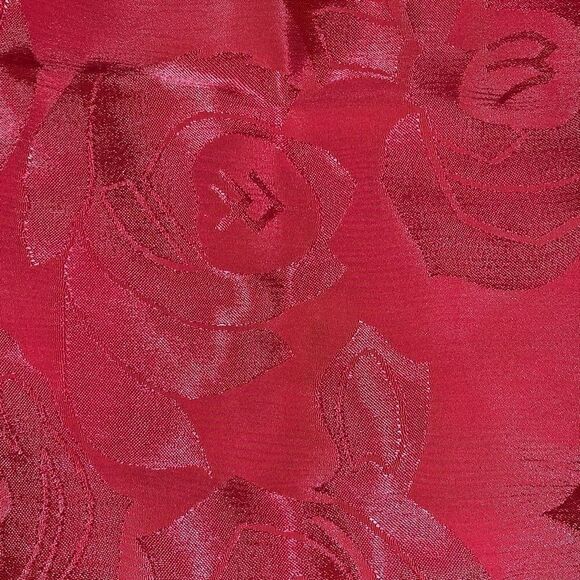 Vintage Pink Floral Imprinted Satin Hand Stitched Long Scarf Wrap 9.5”X45” - Picture 4 of 12